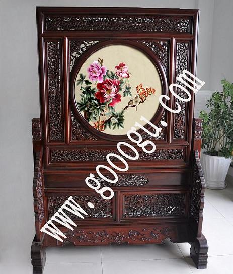 榮華富貴牡丹，居家玄關(guān)，雙面繡擺件，蘇州刺繡